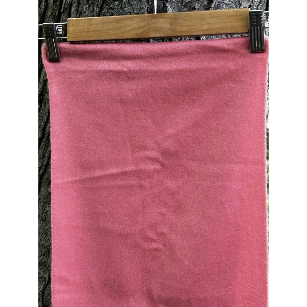 Christian Dior Monsieur Scarf Cashmaire Acrylic Fringe SOFT Salmon Preppy Classy